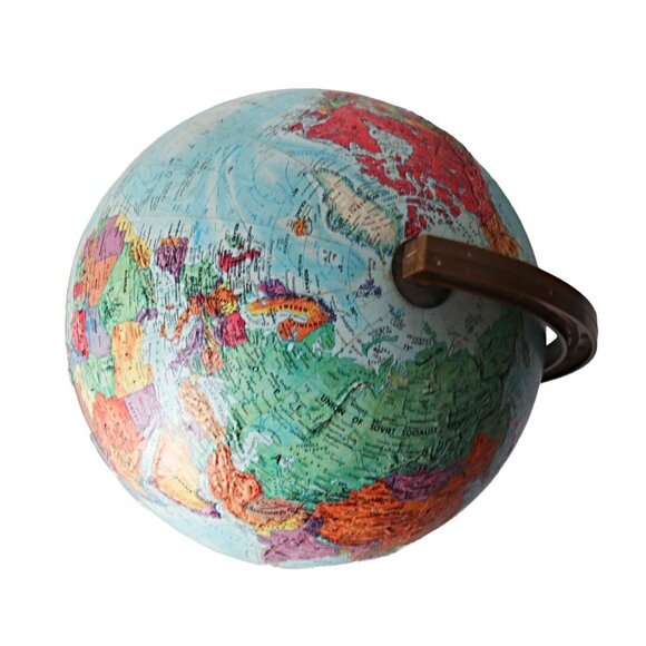 Vintage Replogle World Scholar Series Gold Toned Plastic Base and Arm - Picture 3 of 7